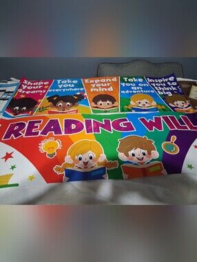 Colorful Kids Reading Banner - Multicolor Educational Wall Display